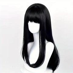 Long Straight Wig With Bangs for Cosplay Halloween Party