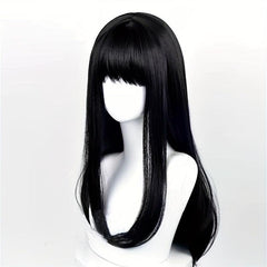 Long Straight Wig With Bangs for Cosplay Halloween Party