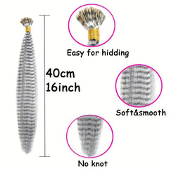 50pcs Colorful Strands Synthetic Hair Feathers Extensions Kit for Women Girls