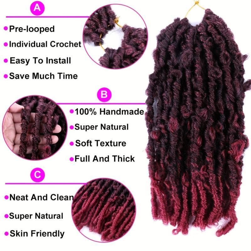 Butterfly Locs Crochet Hair Extensions 35 56 Cm Goddess Braids