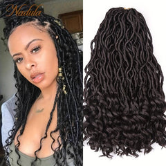 Nadula Hair 18 Inch Bicolor Synthetic Goddess Locs Crochet Hair