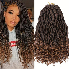 Nadula Hair 18 Inch Bicolor Synthetic Goddess Locs Crochet Hair