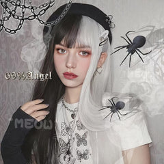 Gemini Hair Long Straight Wig Synthetic Wig With Bangs Anime Lolita Cosplay Wig
