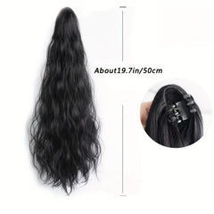 Long Curly Wavy Hair Extensions Claw Clip Ponytail Extensions - 50 8 Cm