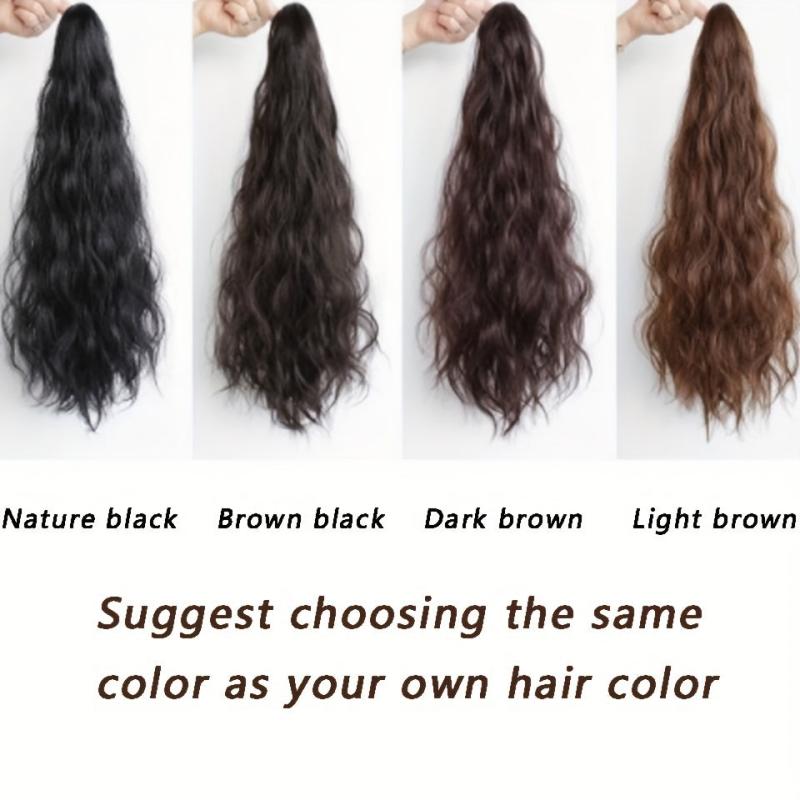 Long Curly Wavy Hair Extensions Claw Clip Ponytail Extensions - 50 8 Cm