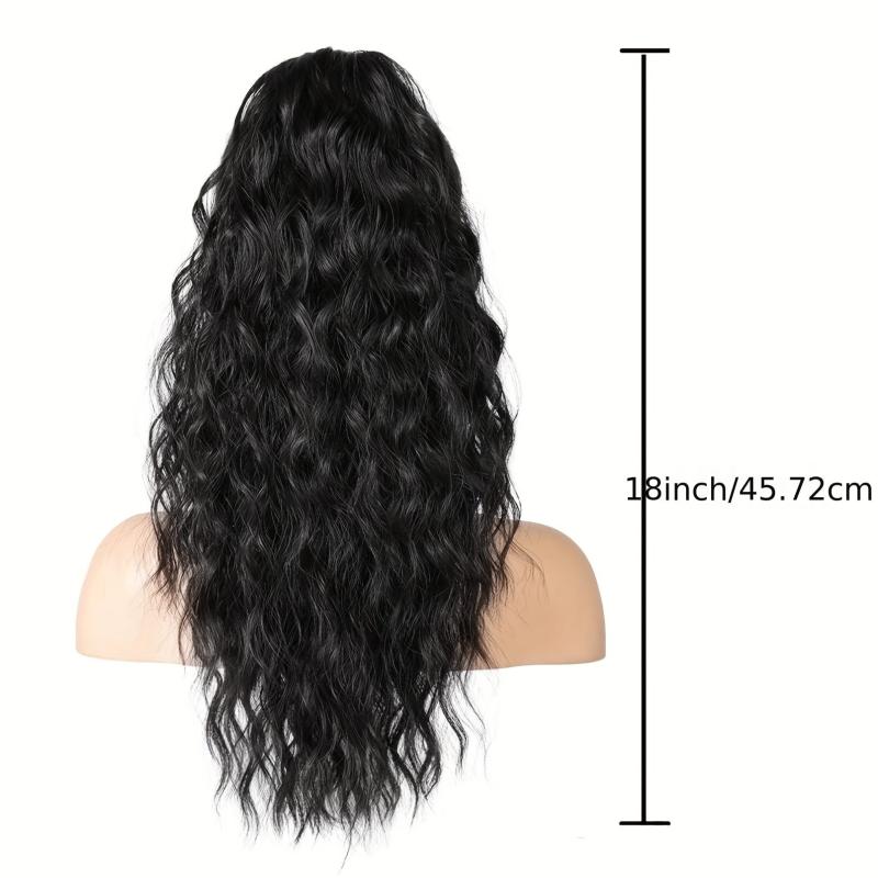 Long Wavy Synthetic Wig Ponytail Natural Women's Daily Use