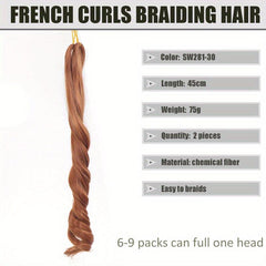 French Curls Bouncy Braiding Hair Extension Spiral Curls Braid Hair