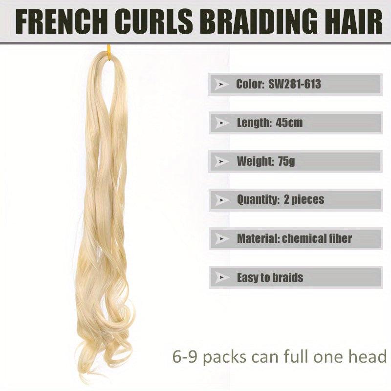French Curls Bouncy Braiding Hair Extension Spiral Curls Braid Hair