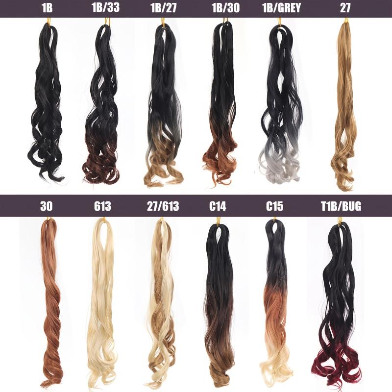 French Curls Bouncy Braiding Hair Extension Spiral Curls Braid Hair