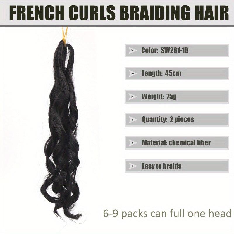French Curls Bouncy Braiding Hair Extension Spiral Curls Braid Hair