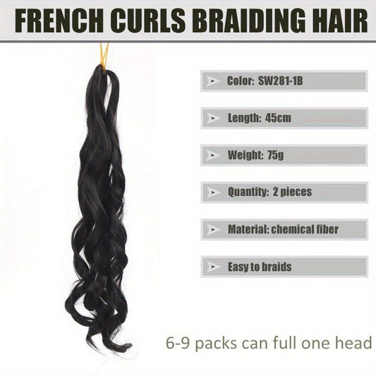 French Curls Bouncy Braiding Hair Extension Spiral Curls Braid Hair