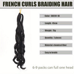 French Curls Bouncy Braiding Hair Extension Spiral Curls Braid Hair