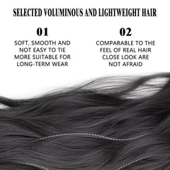 Long Curly Wavy Ponytail Extensions Synthetic Clip In Hair Extensions