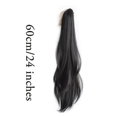 Long Curly Wavy Ponytail Extensions Synthetic Clip In Hair Extensions