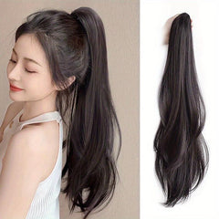 Long Curly Wavy Ponytail Extensions Synthetic Clip In Hair Extensions