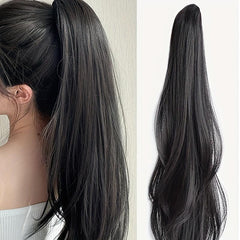 Long Curly Wavy Ponytail Extensions Synthetic Clip In Hair Extensions