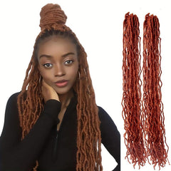2Packs 35Cm Butterfly Locks Braids Hair Extensions Synthetic Locs Crochet Hair
