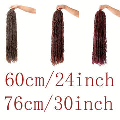 2Packs 35Cm Butterfly Locks Braids Hair Extensions Synthetic Locs Crochet Hair