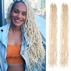 2Packs 35Cm Butterfly Locks Braids Hair Extensions Synthetic Locs Crochet Hair
