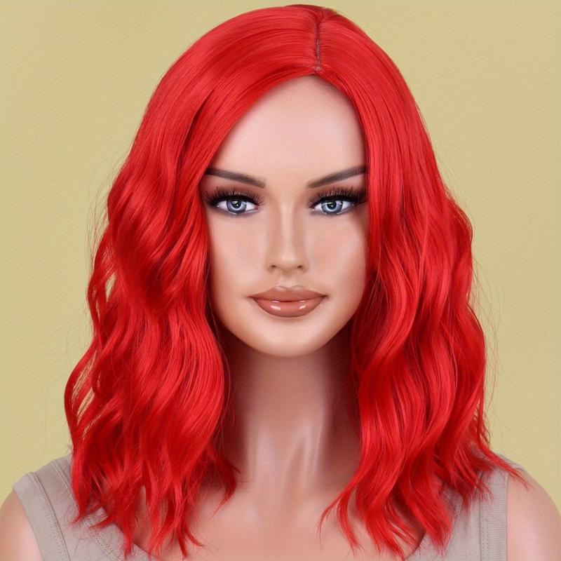 Shoulder Length Body Wave Curly Bob Cut Synthetic Wig for Women