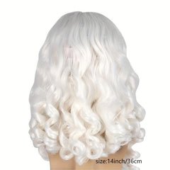 Santa Beard Wig Costume Wigs Medium Long Curly Synthetic Wig With Long Beard