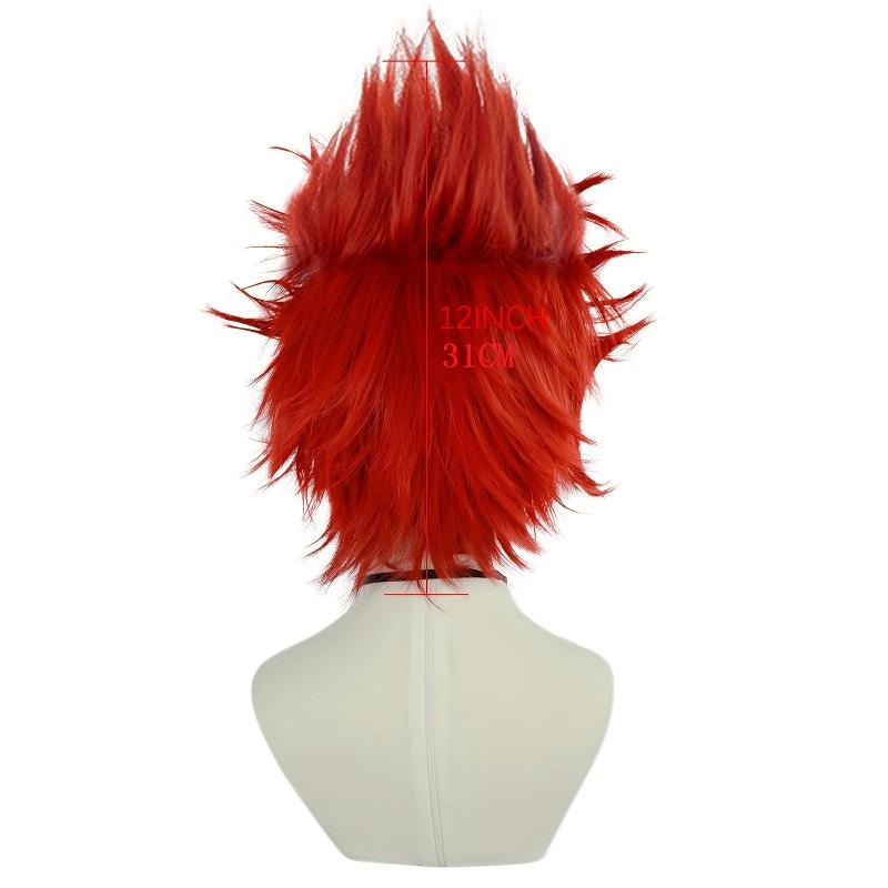 Red Straight Synthetic Cosplay Wig + Wig Cap