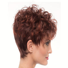Curly Pixie Cut Synthetic Wig with Bangs for Women