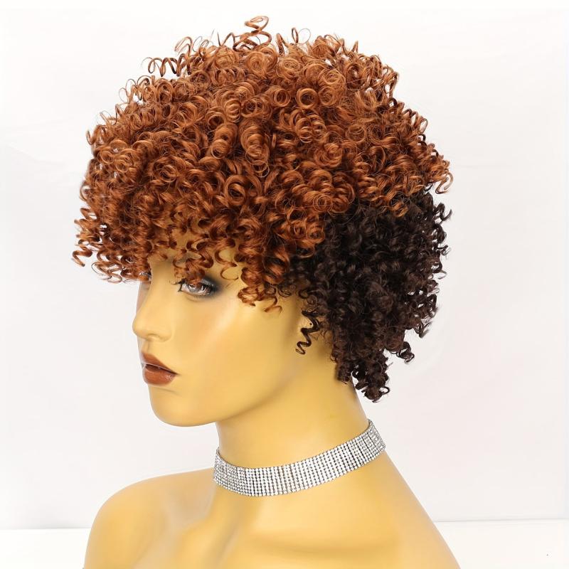 Short Curly Wigs For Women Afro Kinky Curly Wig Short Afro Curly Synthetic Wig