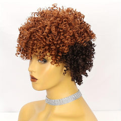 Short Curly Wigs For Women Afro Kinky Curly Wig Short Afro Curly Synthetic Wig