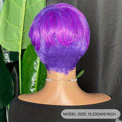 Short Curly Wig With Bangs Two Tones Synthetic Wigs For Women