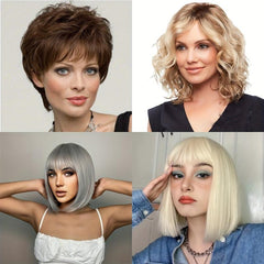 Colorful 130 Density Synthetic Wig for Daily Use