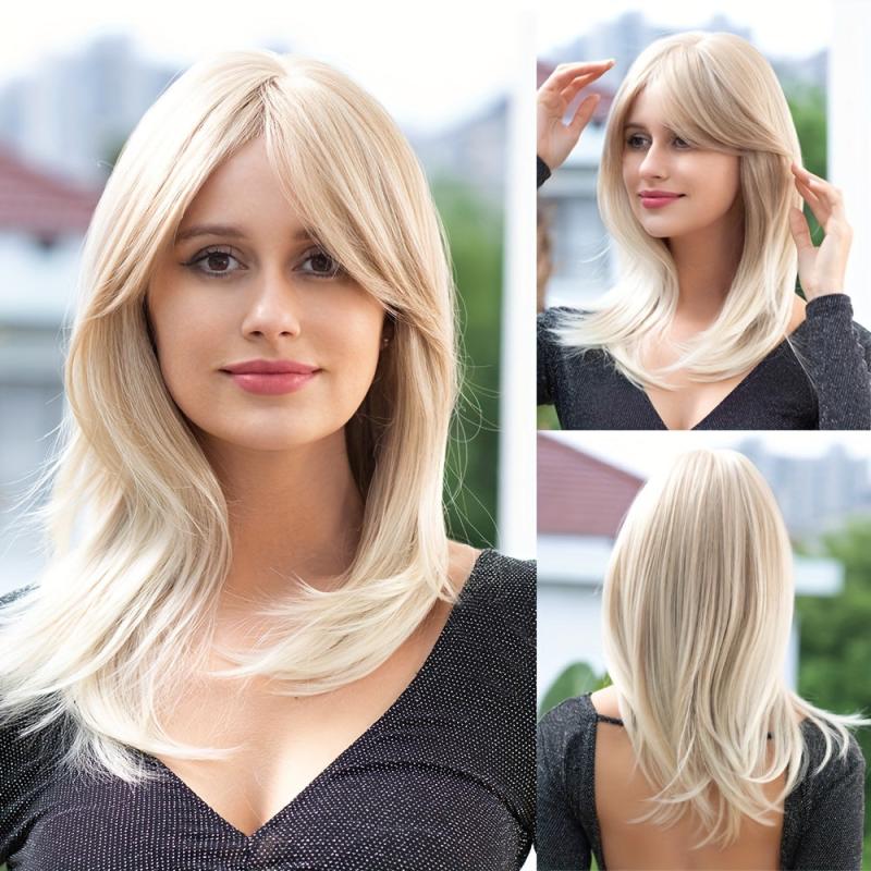 Wavy Layered Hair Wigs 45 72 cm Long Synthetic Fiber for Daily Party Halloween