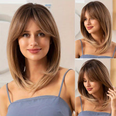 Wavy Layered Hair Wigs 45 72 cm Long Synthetic Fiber for Daily Party Halloween