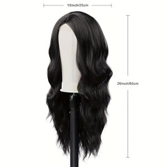 66 04 Cm Long Body Wave Hair Wigs Middle Part Curly Hair Wigs