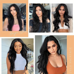 66 04 Cm Long Body Wave Hair Wigs Middle Part Curly Hair Wigs