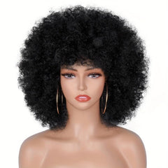 Short Afro Kinky Curly Wigs For Women Synthetic Fluffy And Soft Hair Wigs