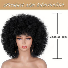 Short Afro Kinky Curly Wigs For Women Synthetic Fluffy And Soft Hair Wigs