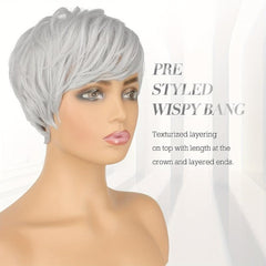 Short Pixie Haircut Synthetic Short Wigs For Women