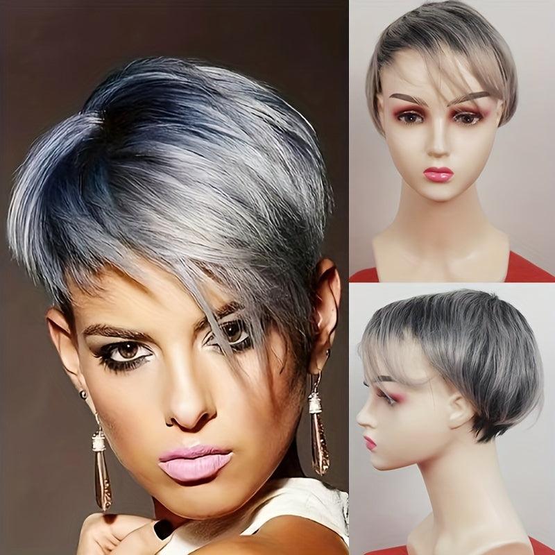Short Straight Pixie Cut Synthetic Wig Natural Looking