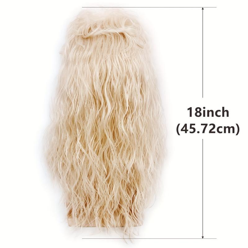 Men's Mullet Wig 70s 80s Disco Costume Hair Wigs with Cap