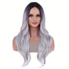 Long Curly Ombre Synthetic Wig for Women Daily Party Cosplay