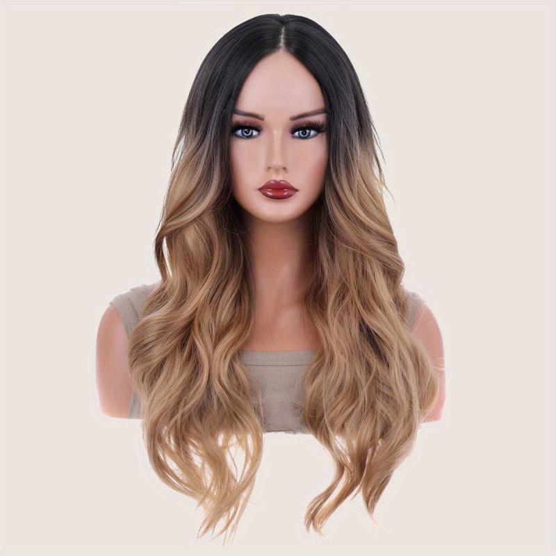 Long Curly Ombre Synthetic Wig for Women Daily Party Cosplay