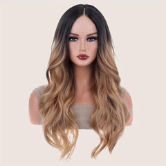 Long Curly Ombre Synthetic Wig for Women Daily Party Cosplay