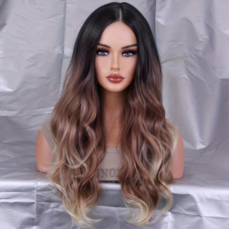 Long Curly Ombre Synthetic Wig for Women Daily Party Cosplay