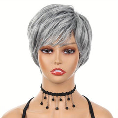 Synthetic Short Wig Women Hair With Bangs Heat Resistant Cosplay Wig