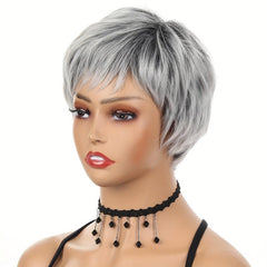 Synthetic Short Wig Women Hair With Bangs Heat Resistant Cosplay Wig