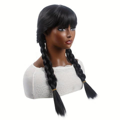 Halloween Wig Double Ponytail Braid Synthetic Hair Costume Party Wear