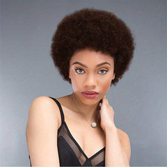 Afro Kinky Curly Human Hair Wigs 32cm Short Pixie Cut Glueless Wigs
