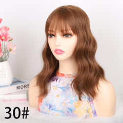 Short Curly Bob Cut Highlight Synthetic Wig for Daily Use