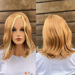 Curly Wavy Hair Wigs Synthetic Hair Replacement Wigs For Daily Party Use